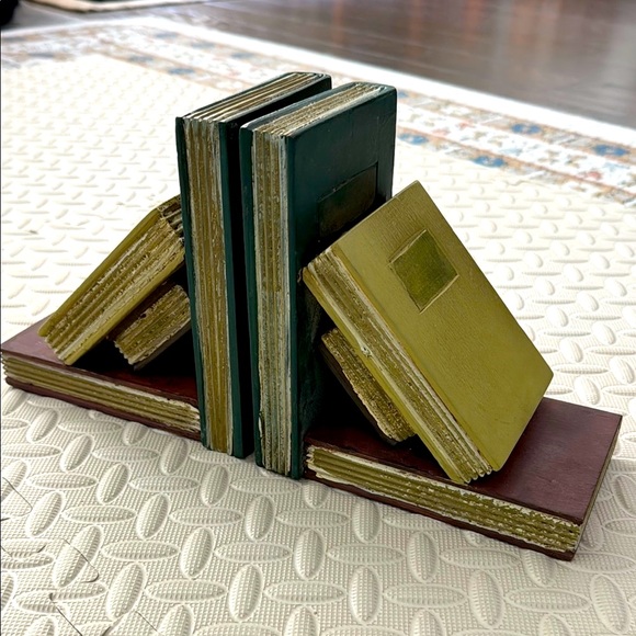 Other - Vintage Bookend Set - Green and Brown